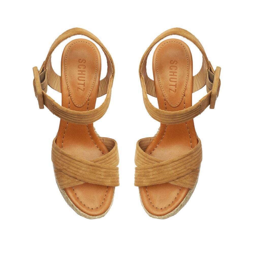 Schutz Blisse Nubuck Sandal Size 10.5B